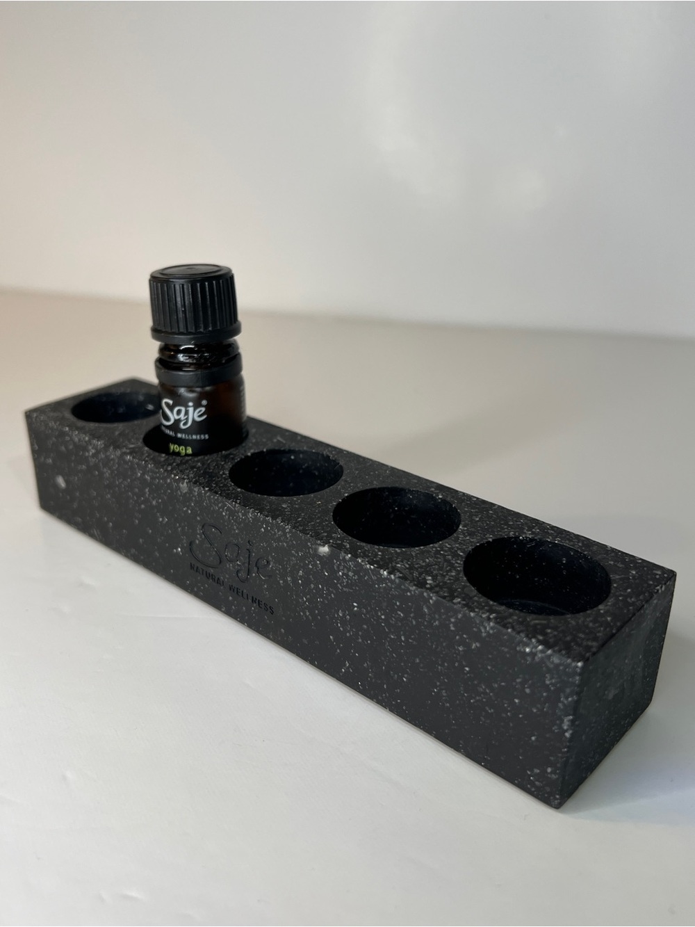 Saje Black Speckled Stone Essential Oil Holder
